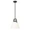 Z-Lite Z-Studio Pendant, 1-Light, 12.5 In.W x 14 In.H, Matte Black/Ivory 743P12-MB - alternate 6